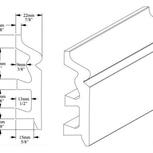 Плинтус под покраску Orac Decor Axxent SX122 2000×79×22