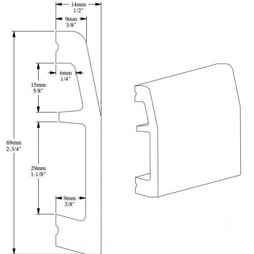 Плинтус под покраску Orac Decor Orac Axxent SX125 2000×69×14 Плинтус под покраску Orac Decor Orac Axxent SX125 2000×69×14