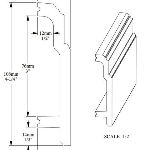 Плинтус под покраску Orac Decor Select SX155 2000×108×25 Плинтус под покраску Orac Decor Select SX155 2000×108×25