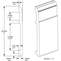 Плинтус под покраску Orac Decor Orac Axxent High Heels SX156 2000×202×16