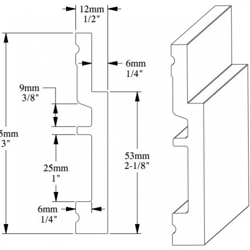 Плинтус под покраску Orac Decor Select SX187 2000×75×12 Плинтус под покраску Orac Decor Select SX187 2000×75×12