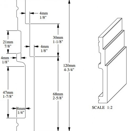 Плинтус под покраску Orac Decor Select SX180 2000×120×16 Плинтус под покраску Orac Decor Select SX180 2000×120×16