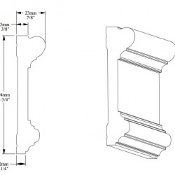 Молдинг под покраску Orac Decor Orac Axxent DX121 2300×94×23