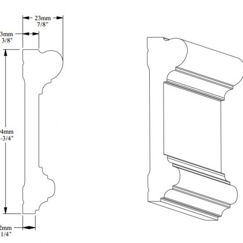 Молдинг под покраску Orac Decor Axxent DX121 2300×94×23