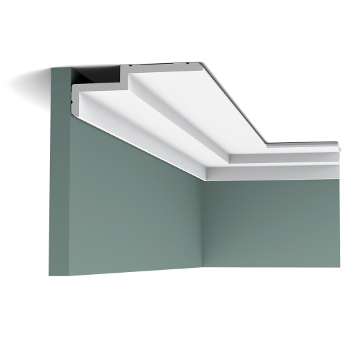 Потолочный плинтус под покраску Orac Decor Modern Steps C391 с подсветкой 2000×160×60