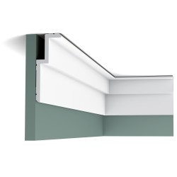 Потолочный плинтус под покраску Orac Decor Modern Steps C391 с подсветкой 2000×160×60