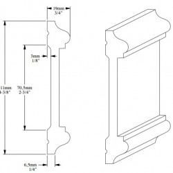 Молдинг под покраску Orac Decor Orac Luxxus P7020 2000×111×19