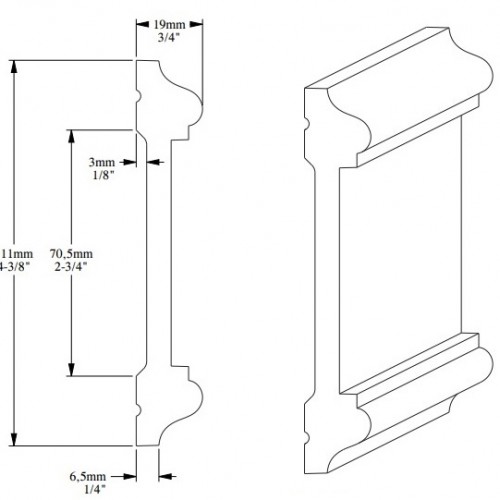 Молдинг под покраску Orac Decor Luxxus P7020 2000×111×19