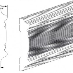 Молдинг под покраску Orac Decor Orac Luxxus P7030 2000×85×17