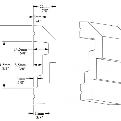 Молдинг под покраску Orac Decor Luxxus P7070 2000×74×22