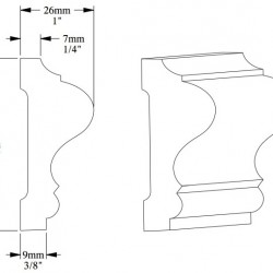 Молдинг под покраску Orac Decor Select P8020 2000×60×26