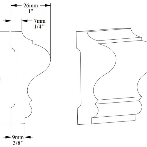 Молдинг под покраску Orac Decor Select P8020 2000×60×26