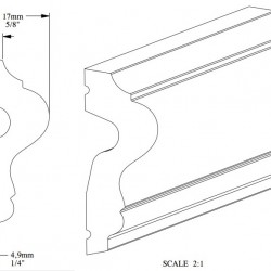Молдинг под покраску Orac Decor Select P8030 2000×41×17