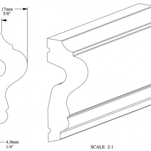 Молдинг под покраску Orac Decor Select P8030 2000×41×17