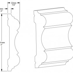 Молдинг под покраску Orac Decor Orac Luxxus P8040 2000×101×22