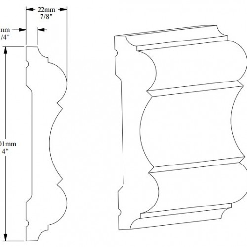 Молдинг под покраску Orac Decor Luxxus P8040 2000×101×22