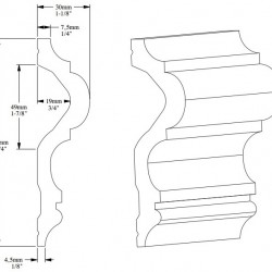 Молдинг под покраску Orac Decor Orac Luxxus P8050 2000×120×30