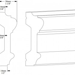 Молдинг под покраску Orac Decor Orac Luxxus P9010 2000×91×30