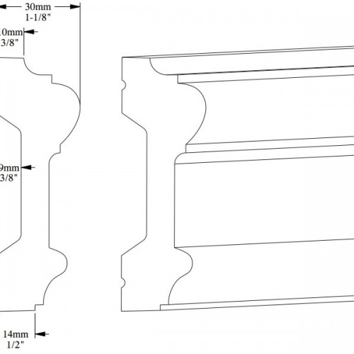 Молдинг под покраску Orac Decor Luxxus P9010 2000×91×30
