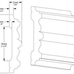 Молдинг под покраску Orac Decor Orac Luxxus P9020 2000×96×21