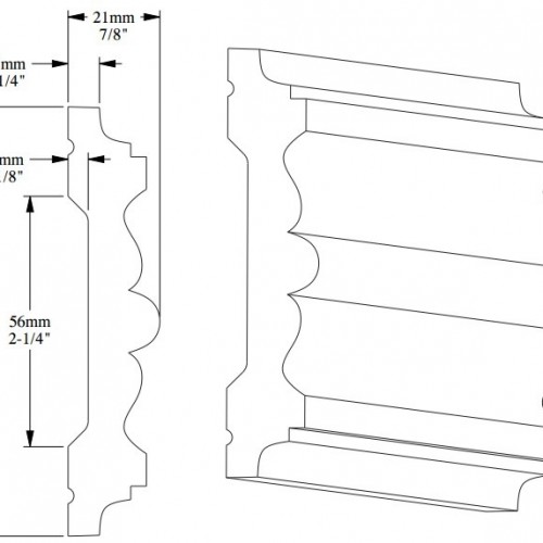 Молдинг под покраску Orac Decor Luxxus P9020 2000×96×21