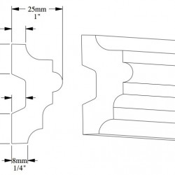 Молдинг под покраску Orac Decor Orac Luxxus P9040 2000×50×25