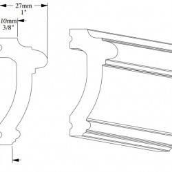 Молдинг под покраску Orac Decor Orac Axxent PX113 2000×60×27