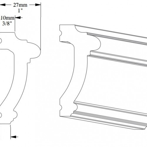 Молдинг под покраску Orac Decor Axxent PX113 2000×60×27