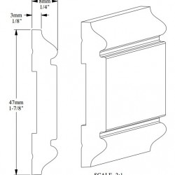 Молдинг под покраску Orac Decor Select PX144 2000×47×8