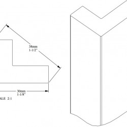 Молдинг под покраску Orac Decor Orac Axxent PX164 2000×30×24