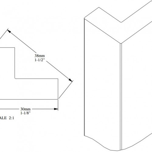 Молдинг под покраску Orac Decor Axxent PX164 2000×30×24