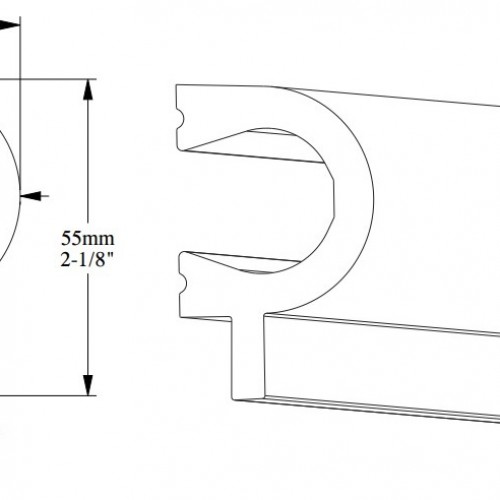 Финишный молдинг под покраску Orac Decor Axxent PX169 2000×55×34