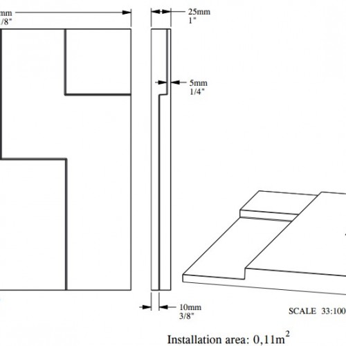 Стеновая панель под покраску Orac Decor Modern Cubi W102 333×333×25