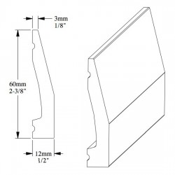 Плинтус под покраску Orac Decor Fundamentals SX159 2000×60×12