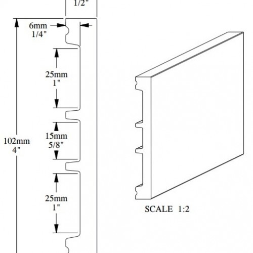 Плинтус под покраску Orac Decor Select SX163 2000×102×13 Плинтус под покраску Orac Decor Select SX163 2000×102×13