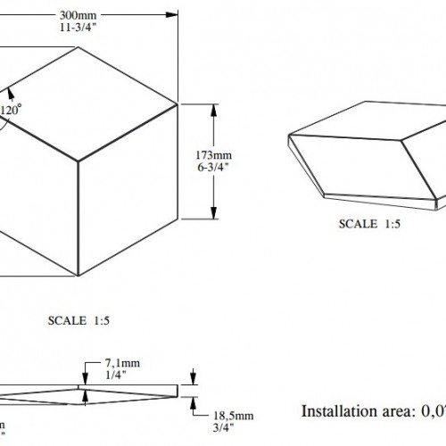 Стеновая панель под покраску Orac Decor Modern Rombus W105 346×300×30