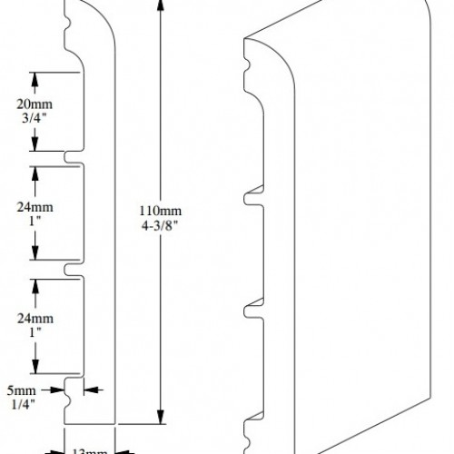 Плинтус под покраску Orac Decor Select SX184 2000×110×13 Плинтус под покраску Orac Decor Select SX184 2000×110×13