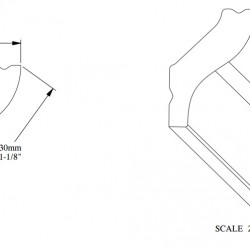 Потолочный плинтус под покраску Orac Decor Durofoam CB500N 2000×18×25