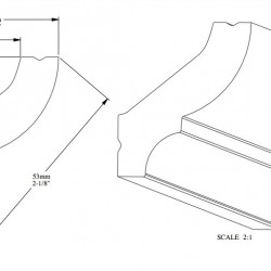 Потолочный плинтус под покраску Orac Decor Durofoam CB501N 2000×35×41
