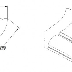 Потолочный плинтус под покраску Orac Decor Durofoam CB502N 2000×49×59