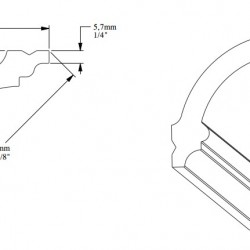 Потолочный плинтус под покраску Orac Decor Durofoam CB511N 2000×67×67