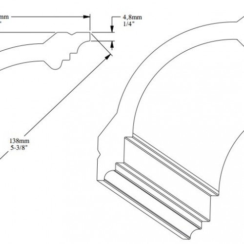 Потолочный плинтус под покраску Orac Decor Durofoam CB512N 2000×100×95