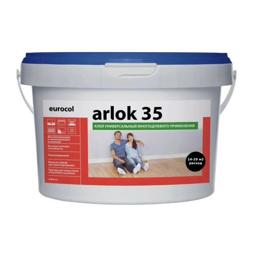 Клей для винилового пола Arlok 35 водно-дисперсионный 6,5 кг Клей для винилового пола Arlok 35 водно-дисперсионный 6,5 кг