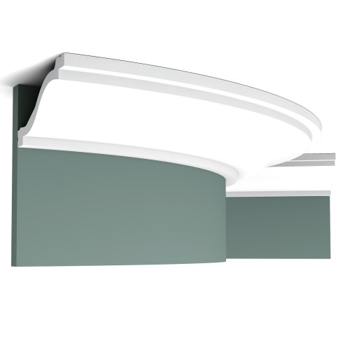 Потолочный плинтус под покраску гибкий Orac Decor Luxxus C331F 2000×135×64