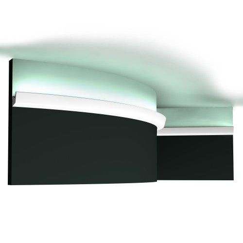 Потолочный плинтус под покраску гибкий Orac Decor Select CX189F с подсветкой 2000×27×27