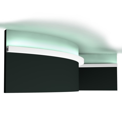 Потолочный плинтус под покраску гибкий Orac Decor Select CX190F с подсветкой 2000×30×20