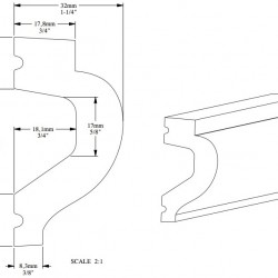Гибкий молдинг под покраску Orac Decor Orac Luxxus P3020F 2000×61×32