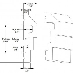 Гибкий молдинг под покраску Orac Decor Orac Luxxus P7070F 2000×74×22