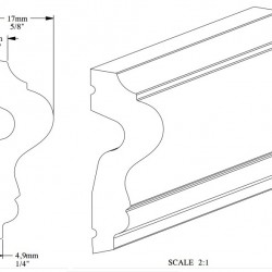 Гибкий молдинг под покраску Orac Decor Select P8030F 2000×41×17