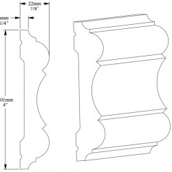 Гибкий молдинг под покраску Orac Decor Orac Luxxus P8040F 2000×101×22